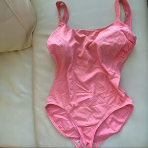 Athena New One-Piece Pink Coral Swim Suit Beachy Sz12-14 NWOT